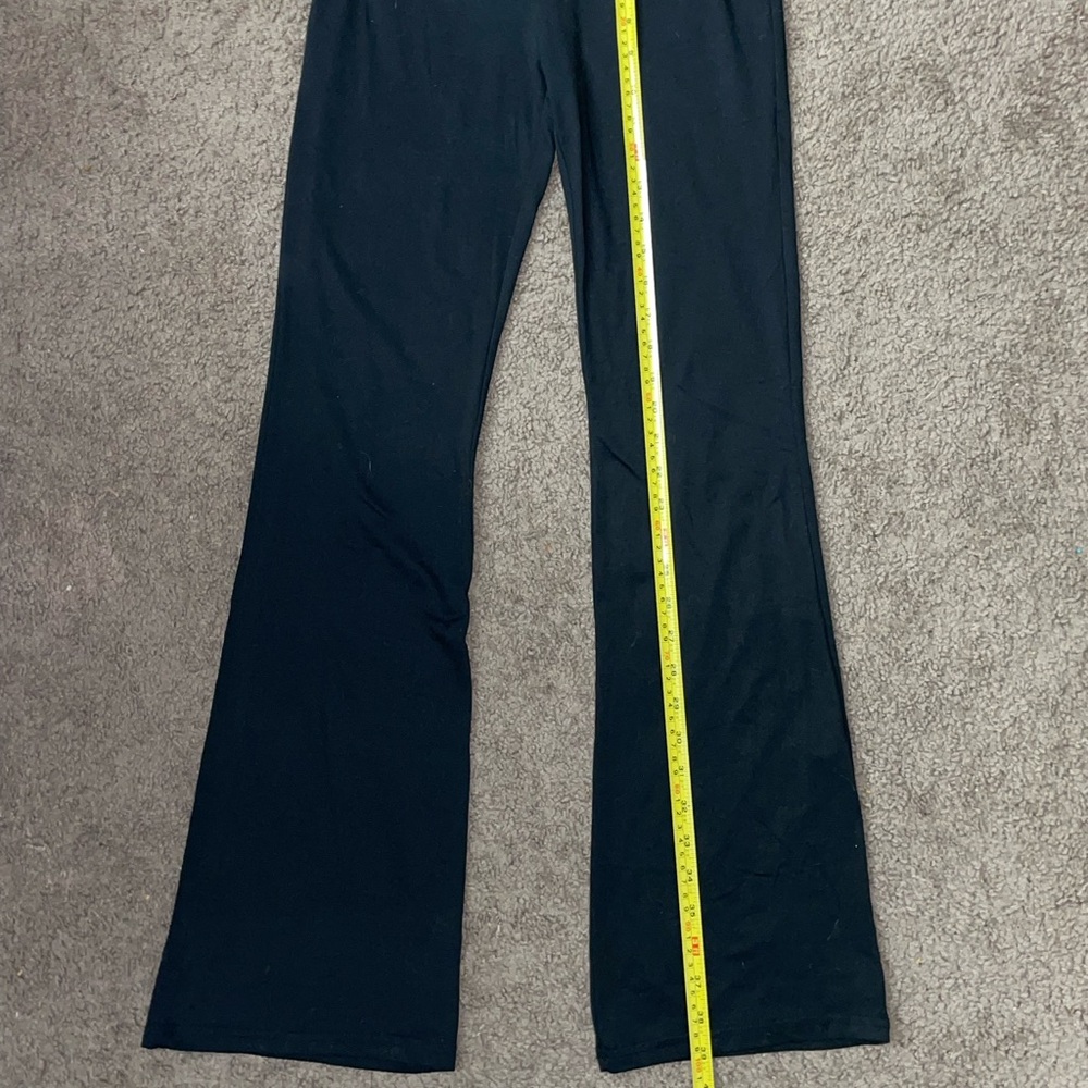 Black foldover yoga pants XS
